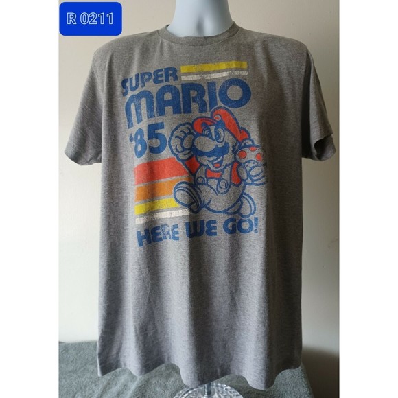 Super Mario Bros. '85 Here We Go old Large T-shirt: vintage Gamer Nintendo - Picture 1 of 6